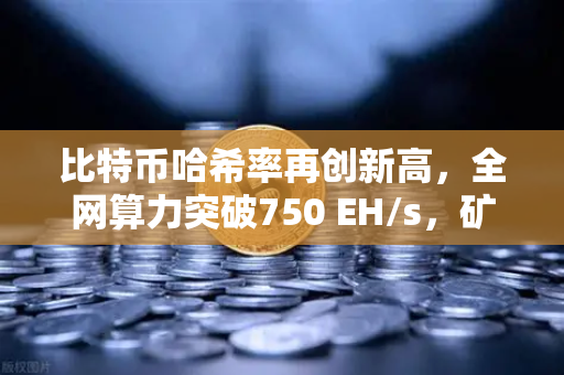 比特币哈希率再创新高，全网算力突破750 EH/s，矿工信心不减